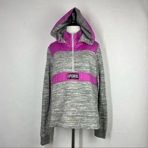Pink Victoria's Secret Purple Gray Size Medium Women's Quarter Zip Pullover